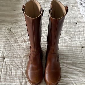 Elephantito Kids Tall Braided Leather Boots